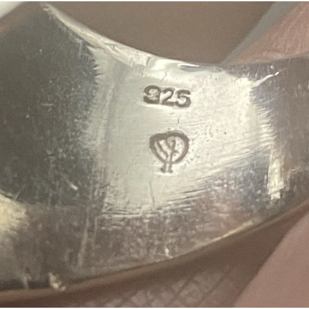 Amethyst 925 Silver Ring Bold Asymmetrical Oval Gem Quality  Sz 8.5 9.7 g Unisex - Picture 7 of 15